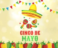 Cinco de Mayo Medium Rectangle Rettangolo medio template