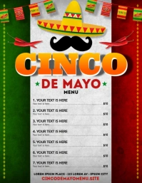 CINCO DE MAYO MENU Flyer (US-Letter) template