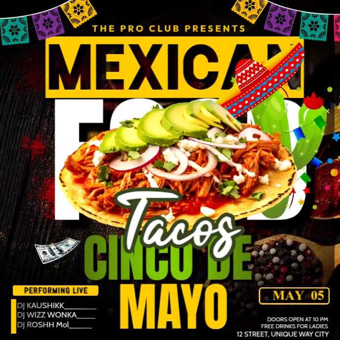 Cinco de Mayo Menu Template PosterMyWall Cinco de Mayo Menu Template PosterMyWall