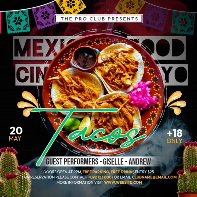 Cinco de Mayo Menu Instagram Template PosterMyWall Cinco de Mayo Menu Instagram Template PosterMyWall