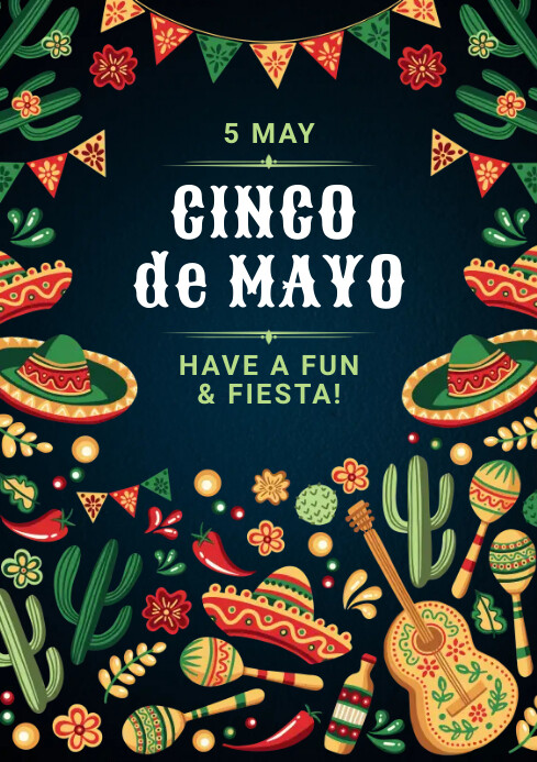 Cinco De Mayo Mexican Holiday Poster Template | PosterMyWall Cinco De Mayo Mexican Holiday Poster Template | PosterMyWall
