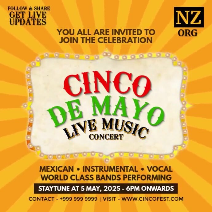 Cinco De Mayo Music Concert Template PosterMyWall