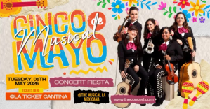白色 Cinco de Mayo Concert Ibinahaging Larawan sa Facebook Template