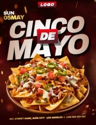 Cinco De Mayo Nachos Volantino (US Letter) template