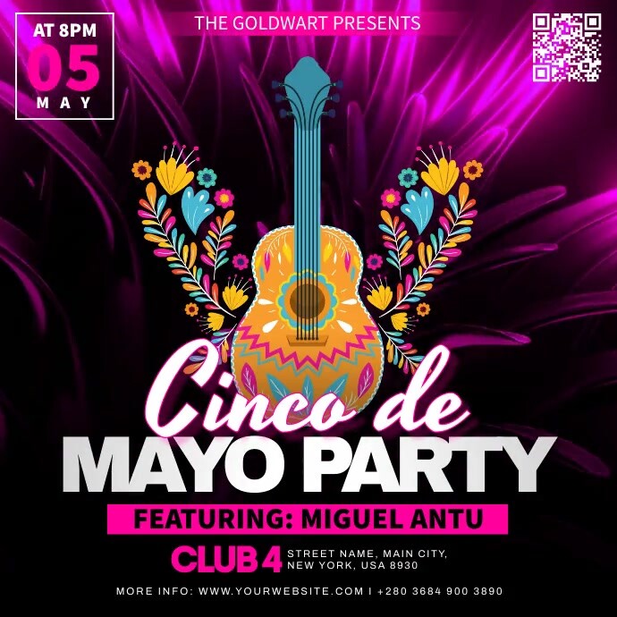 Cinco de Mayo Party Instagram Post template