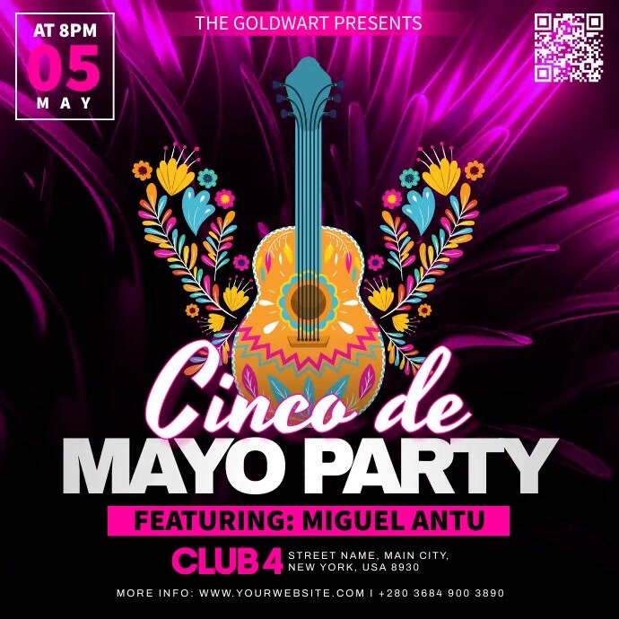 Cinco de Mayo Party Instagram-opslag template