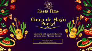 cinco de mayo party Digitalanzeige (16:9) template