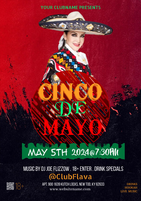 Cinco De Mayo Party A5 template