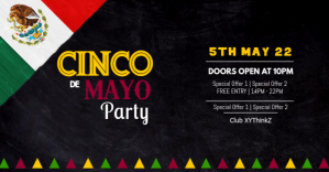 Cinco de Mayo Party Event Club Event Restaura Iklan Facebook template