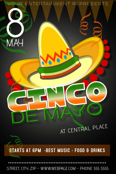 Cinco De Mayo Party Fest Flyer Template Cinco De Mayo Party Fest Flyer Template