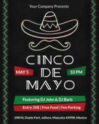 黑色 Cinco de Mayo Celebration Instagram Portrait Template