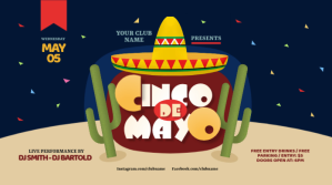 Cinco de Mayo Party Twitter Post template