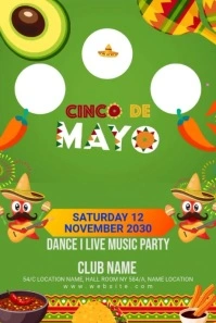 Cinco de mayo Pinterest Graphic template
