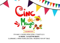 Cinco de Mayo postcard template