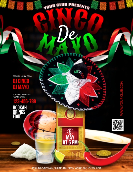 Cinco De Mayo Poster Flyer (US Letter) template