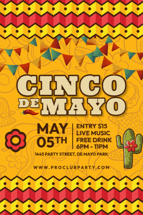 Cinco De Mayo Poster Template PosterMyWall