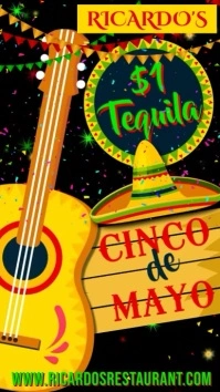 Cinco de Mayo Poster Promo Template Ecrã digital (9:16)