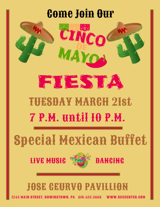 May 5th Flyer Template May 5th Flyer Template