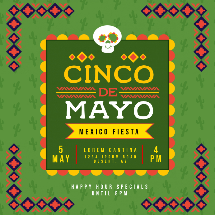 Cinco de Mayo Potluck Invitation Template PosterMyWall