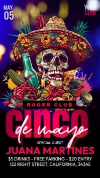 Cinco De Mayo Purple Instagram Story template