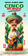 Cinco De Mayo Roll Up Banner template