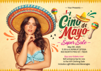 Cinco De Mayo Sale Post Template Postal