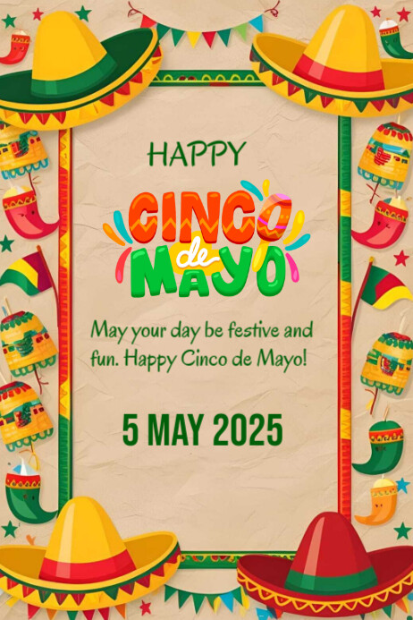 Cinco de mayo template 2025 Poster