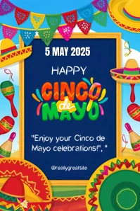 Cinco De Mayo Template 2025 Affiche