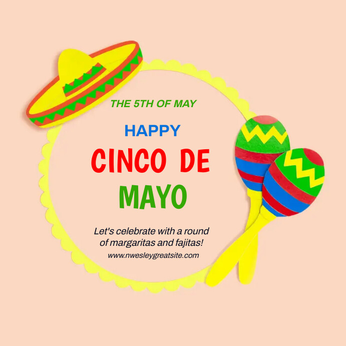 Cinco De Mayo Template Publicação no Instagram