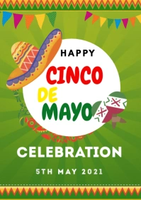 Cinco De Mayo Wishes A3 template