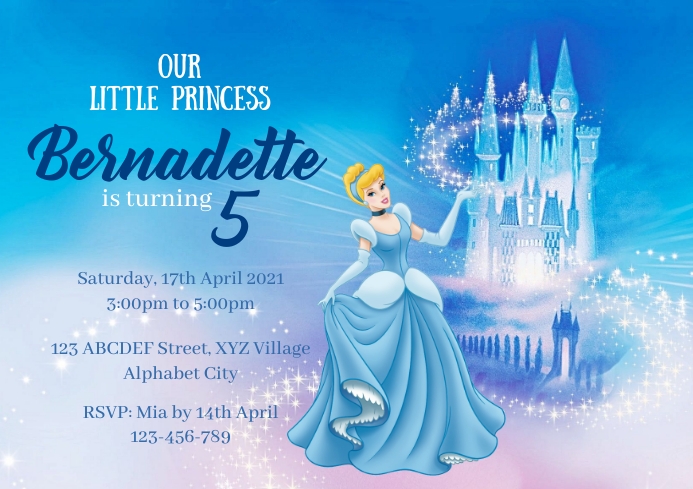 Yesimemo Sokuzalwa Sika Cinderella Ithempulethi | PosterMyWall yesimemo-sokuzalwa-sika-cinderella-ithempulethi-postermywall