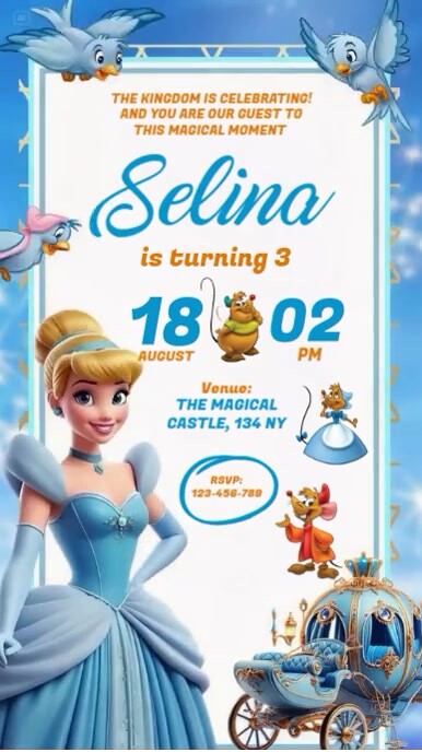 cinderella Instagram Reel template