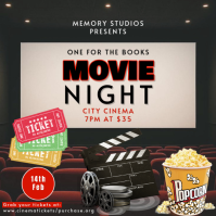 cinema night Instagram Post template