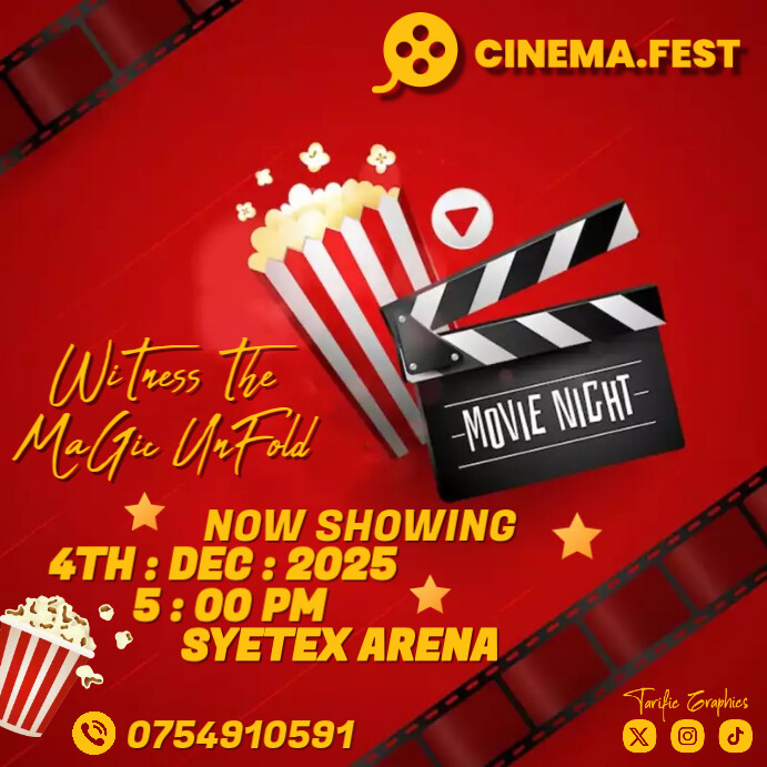 Cinema poster Template PosterMyWall