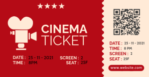 cinema ticket template design Facebook Shared Image