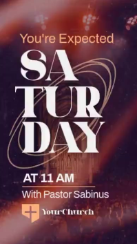 Cinematic Saturday Worship Story - Bold Serif & Red Lens Flare Church social media Historia de Instagram template