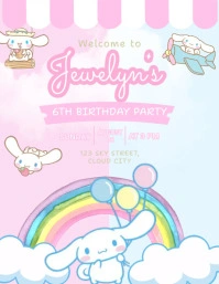 Cinnamoroll Birthday Flyer (US Letter) template