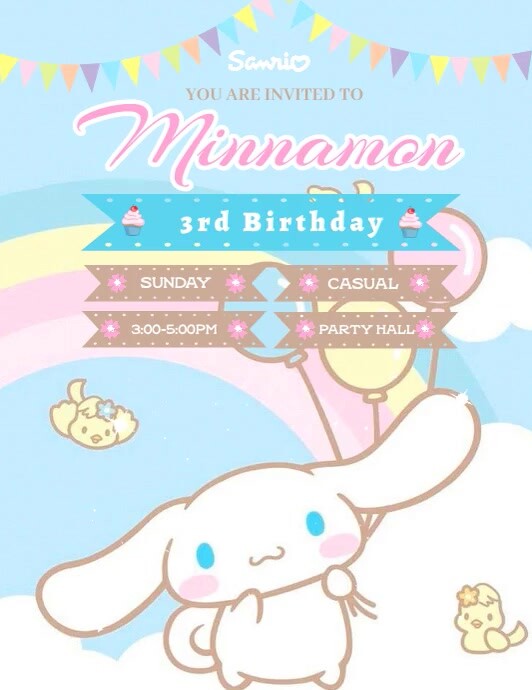 Cinnamoroll Template PosterMyWall Cinnamoroll Template PosterMyWall