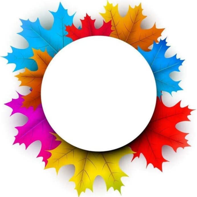 Circle colourful frame Instagram Post template