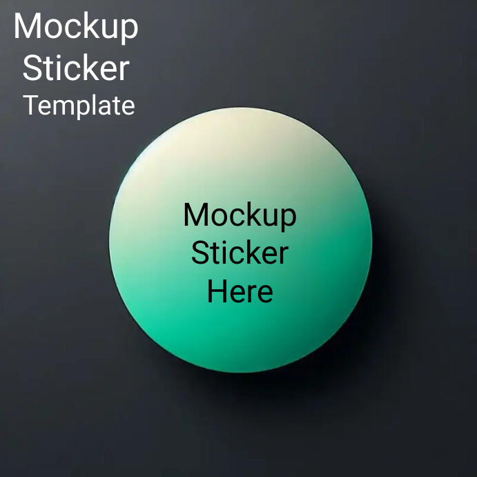 Circle Sticker Mockup Design Template | PosterMyWall