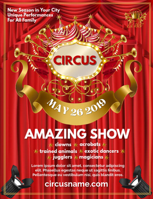 Circus Event Ads Template | PosterMyWall