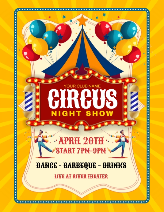 Circus Flyer Template PosterMyWall