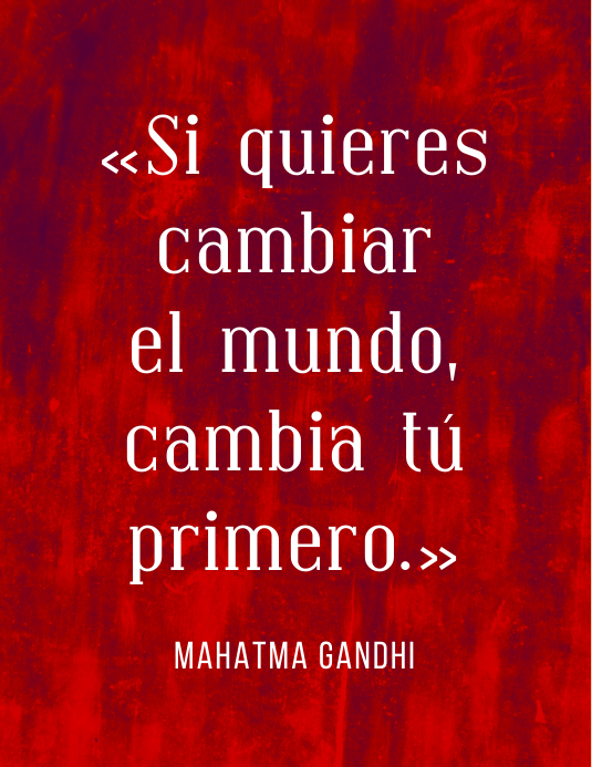 cita de Mahatma Gandhi inspiracional Ulotka (US Letter) template