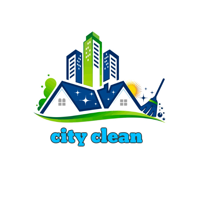 Clean City Logo Keep Clean Icon. No Littering Use Trash Can Symbol.