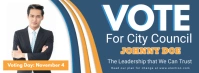 City Council Vote for Me Facebook Banner template