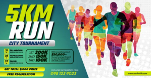City Marathon Banner ภาพที่แชร์บน Facebook template