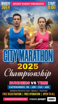 City Marathon Championship Reel Instagram template