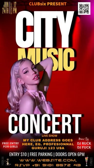 Plantilla de city music concert ads | PosterMyWall