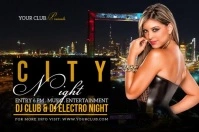 City Night Cartel de 4 × 6 pulg. template