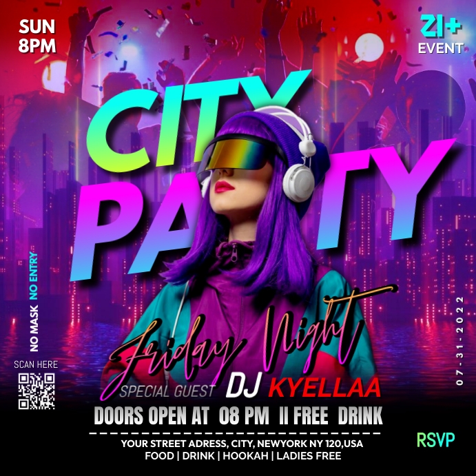 City Party Template | PosterMyWall